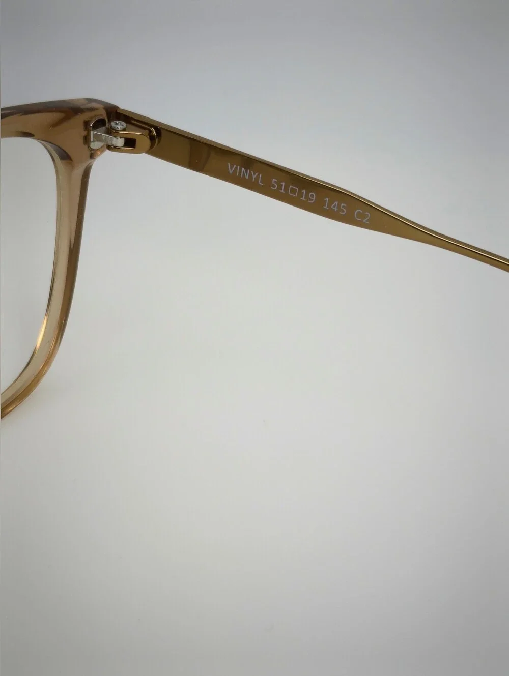 Vinyl. Transparent Brown Round Optical Glasses - Classic Clear Frame